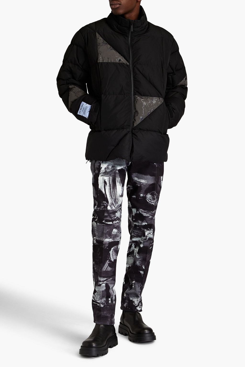 MCQ ALEXANDER MCQUEEN Patchwork-effect quilted shell jacket
