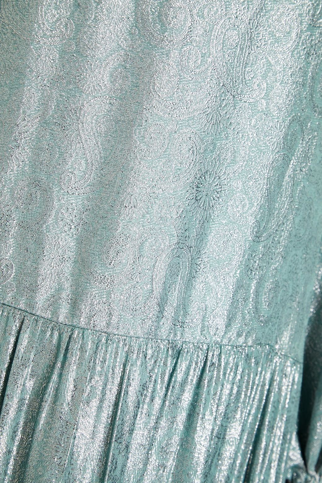 ERDEM Lucine gathered silk-blend jacquard maxi dress