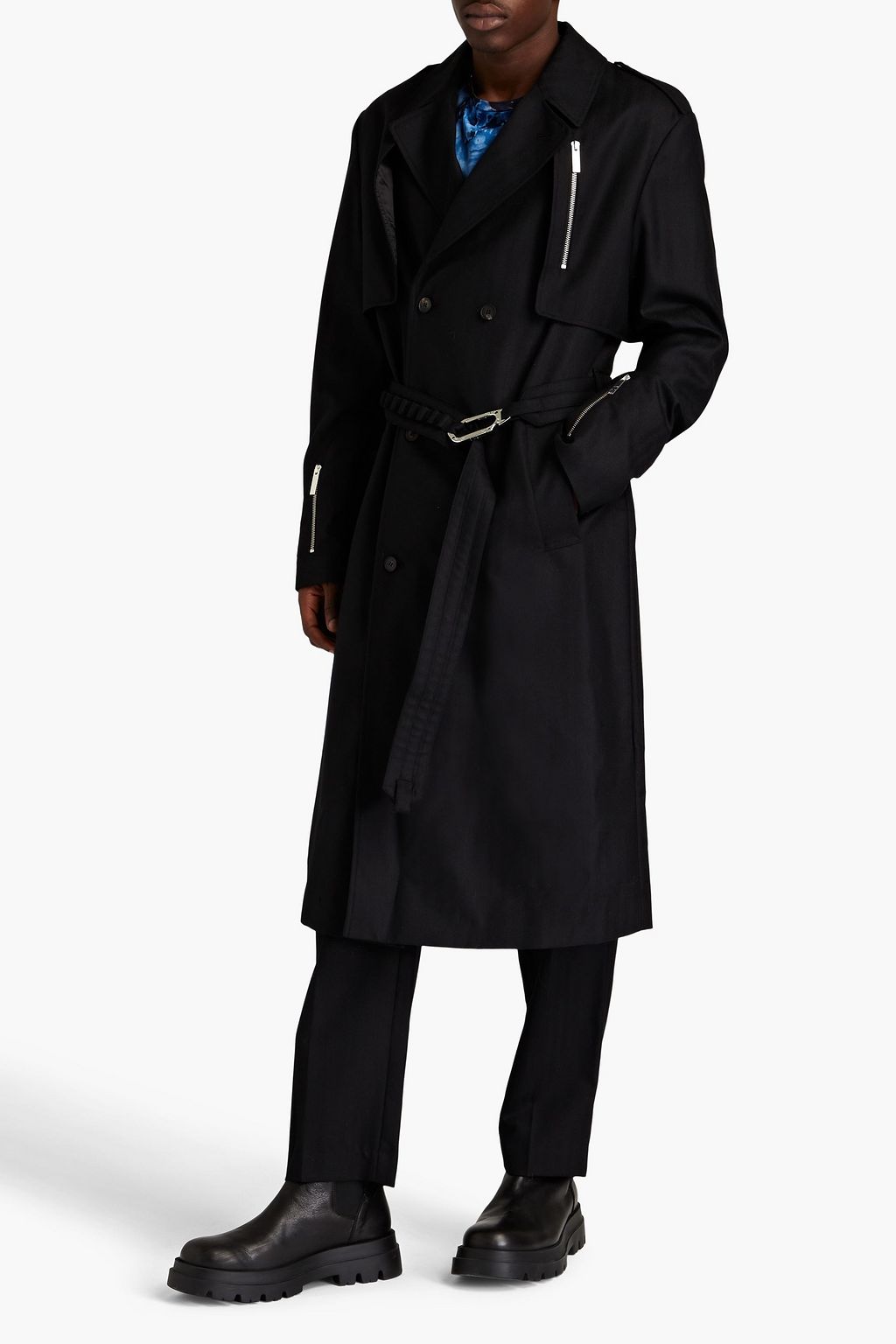 MCQ ALEXANDER MCQUEEN Vortex belted wool-twill trench coat
