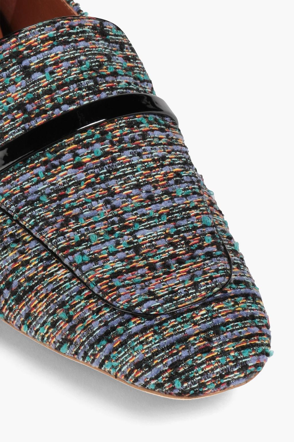 MALONE SOULIERS Jane bouclé-tweed loafers