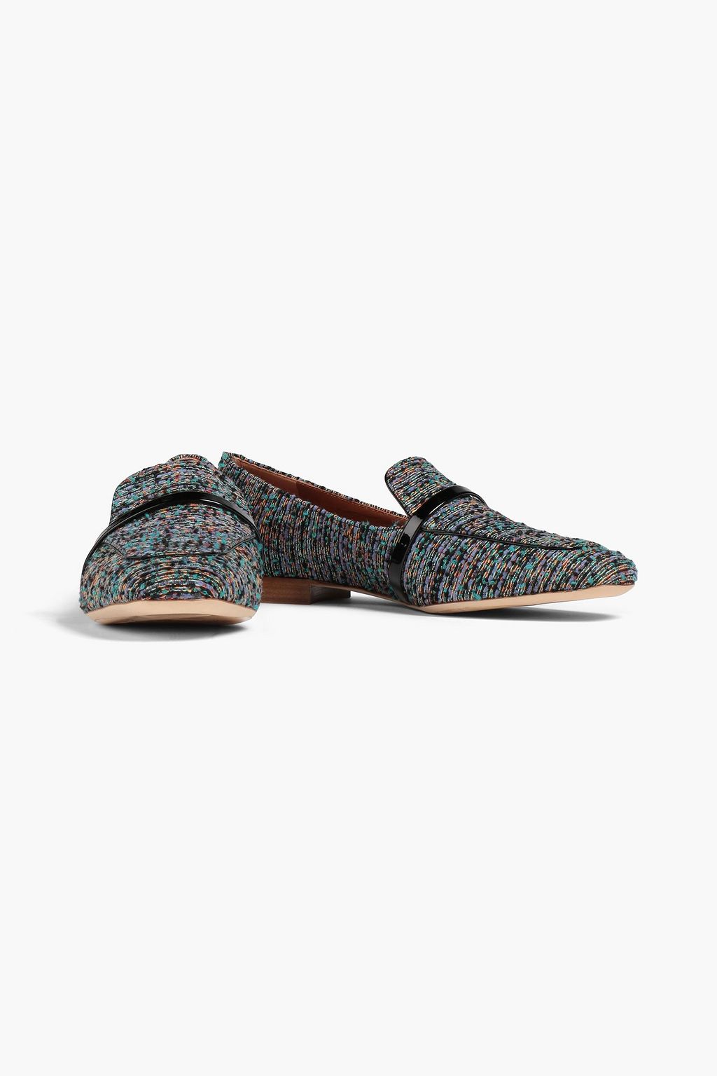 MALONE SOULIERS Jane bouclé-tweed loafers