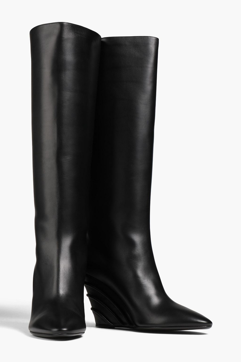 FERRAGAMO Leather wedge boots