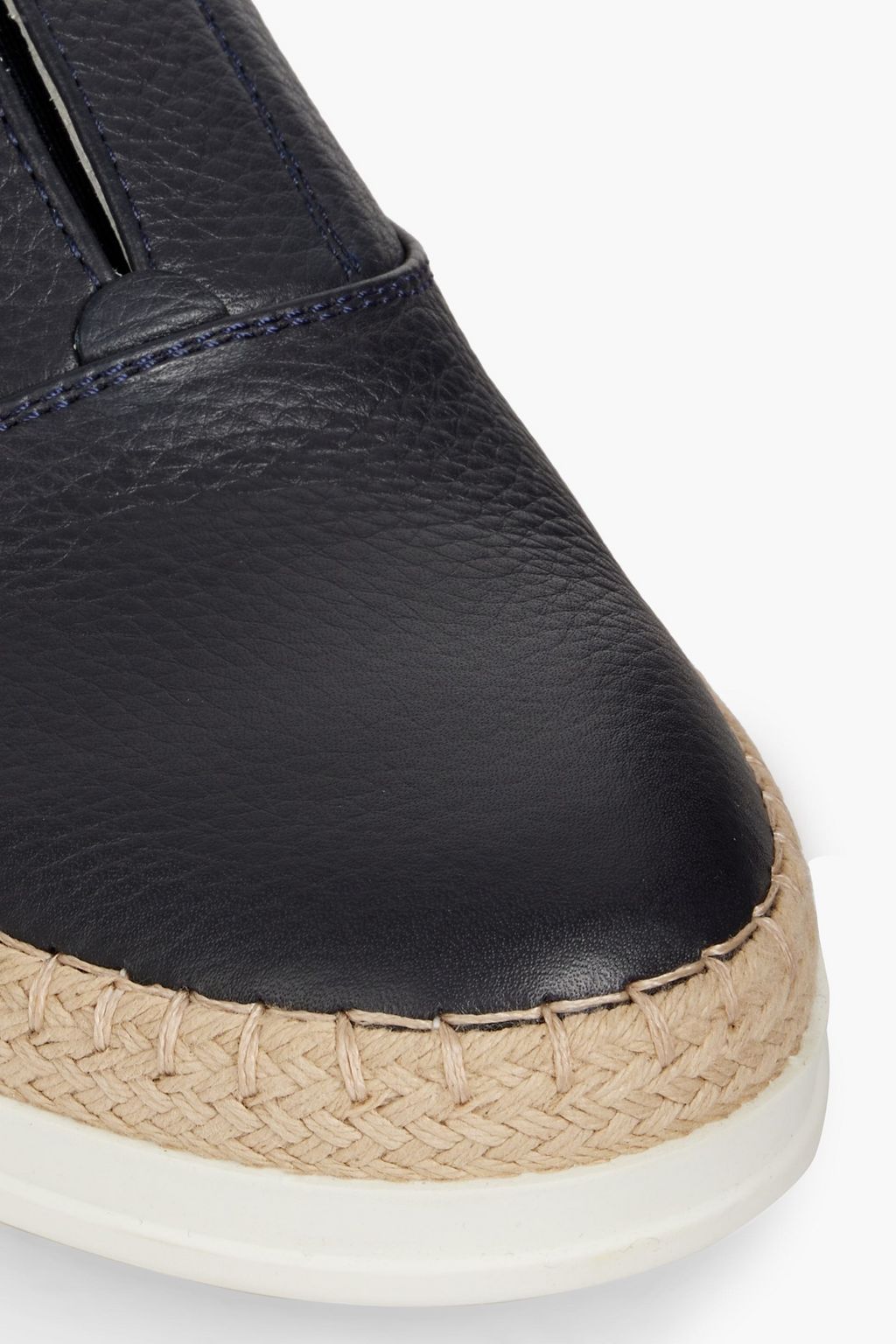 TOD'S Pebbled-leather espadrilles