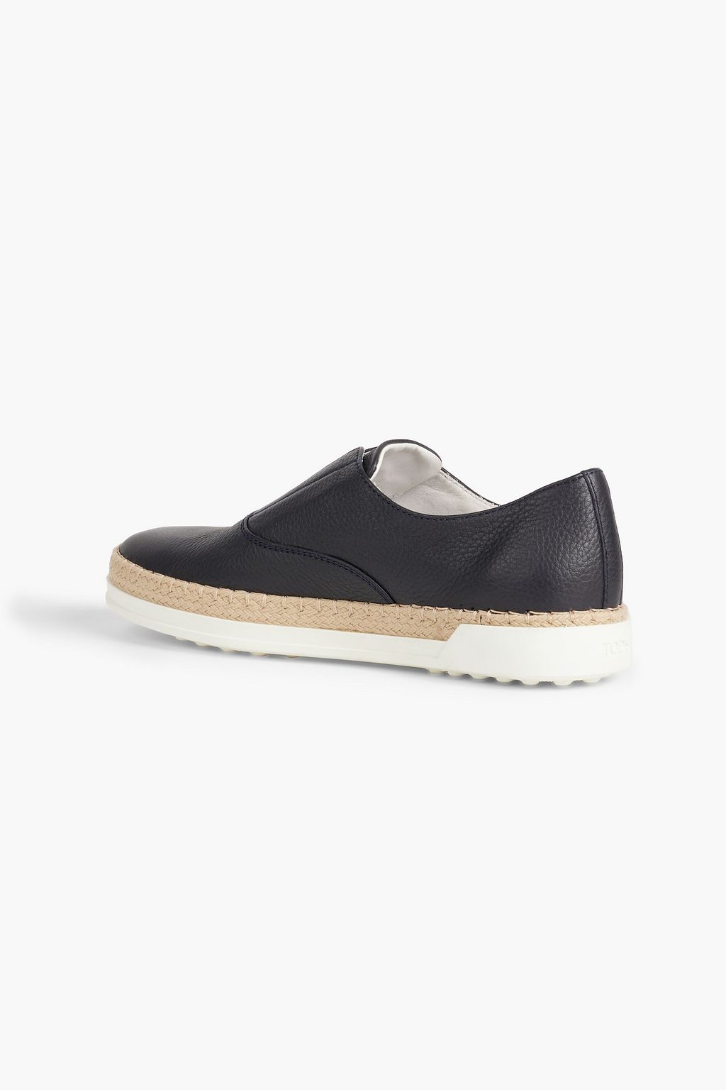 TOD'S Pebbled-leather espadrilles