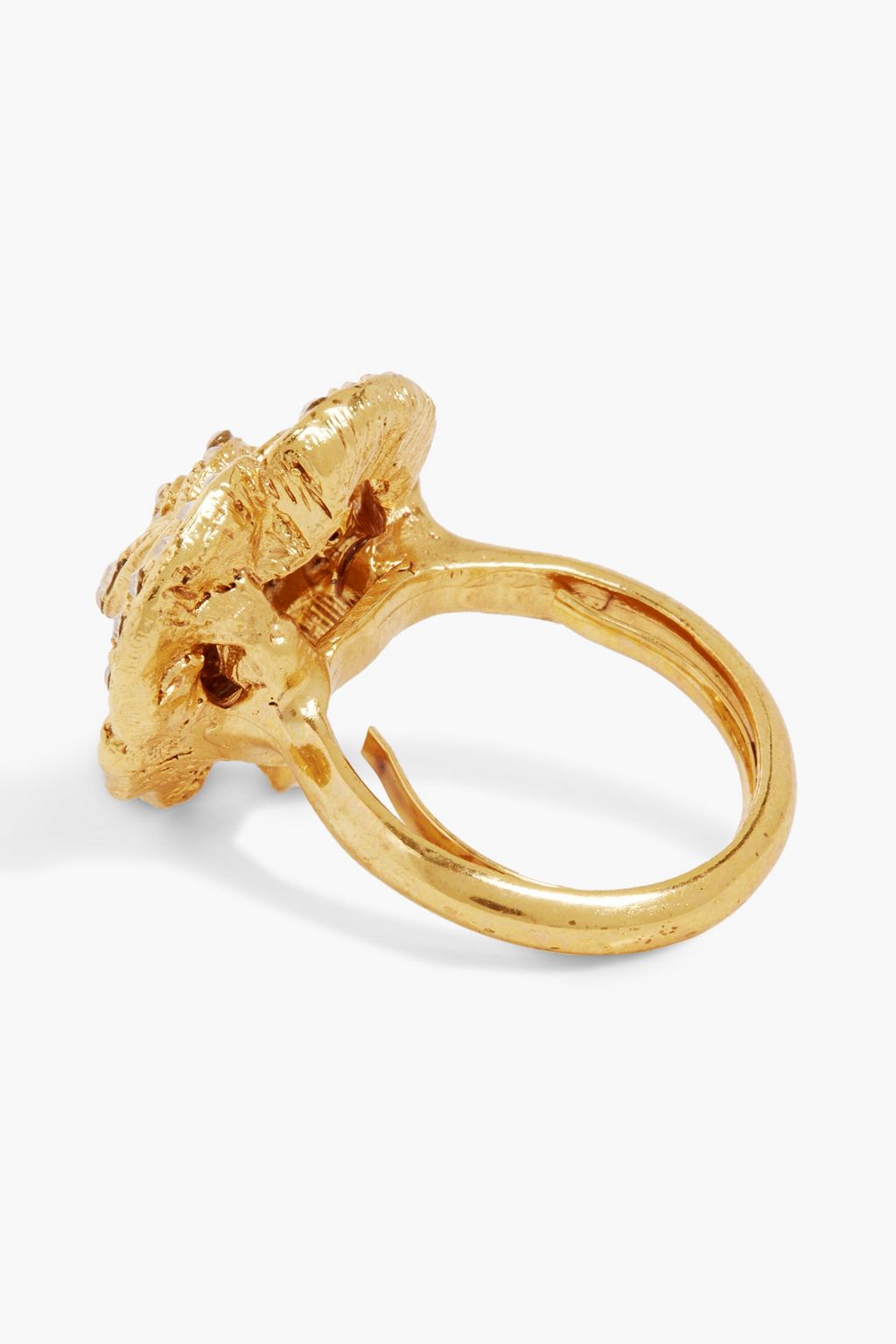 OSCAR DE LA RENTA Gold-tone crystal ring