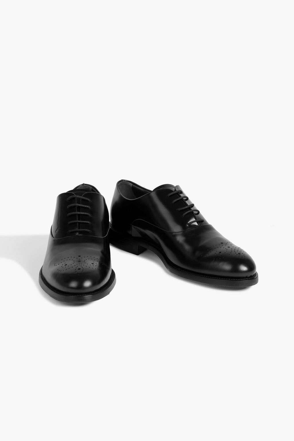 TOD'S Perforated glossed-leather Oxford brogues