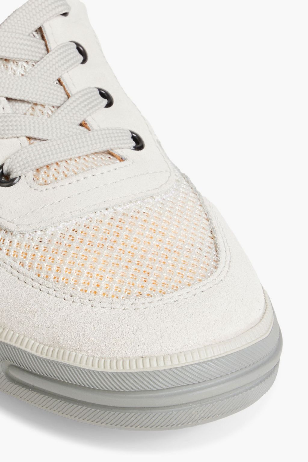 TOD'S Polacco suede, mesh and leather high-top sneakers