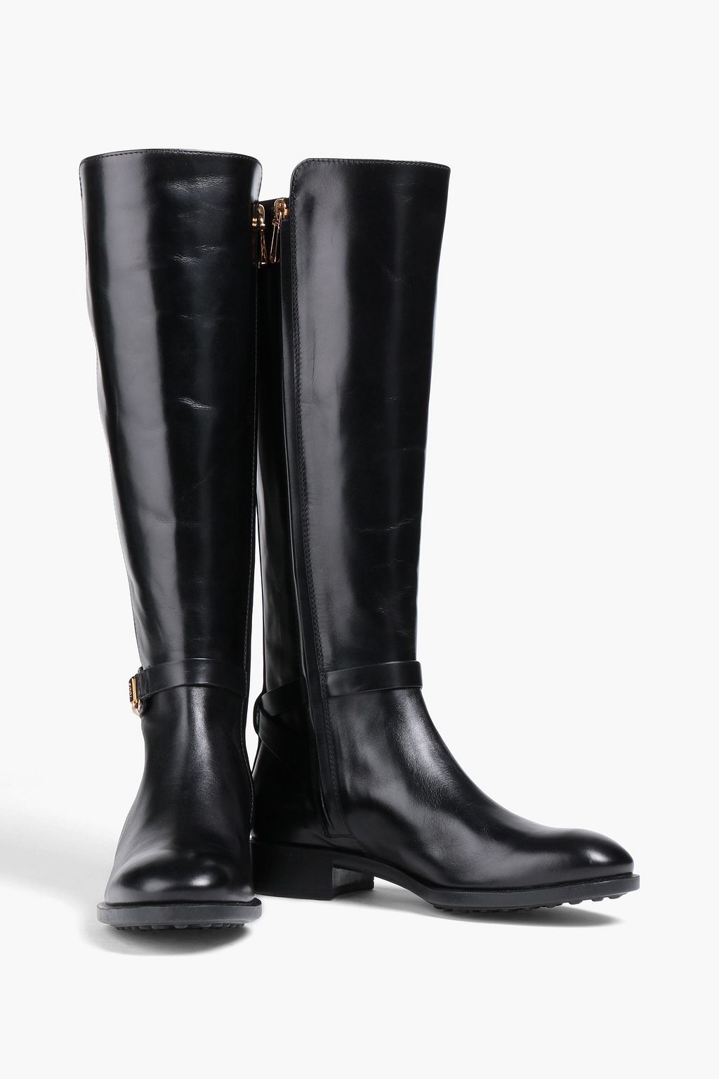TOD'S Kniehohe Stiefel aus Leder mit Verzierung