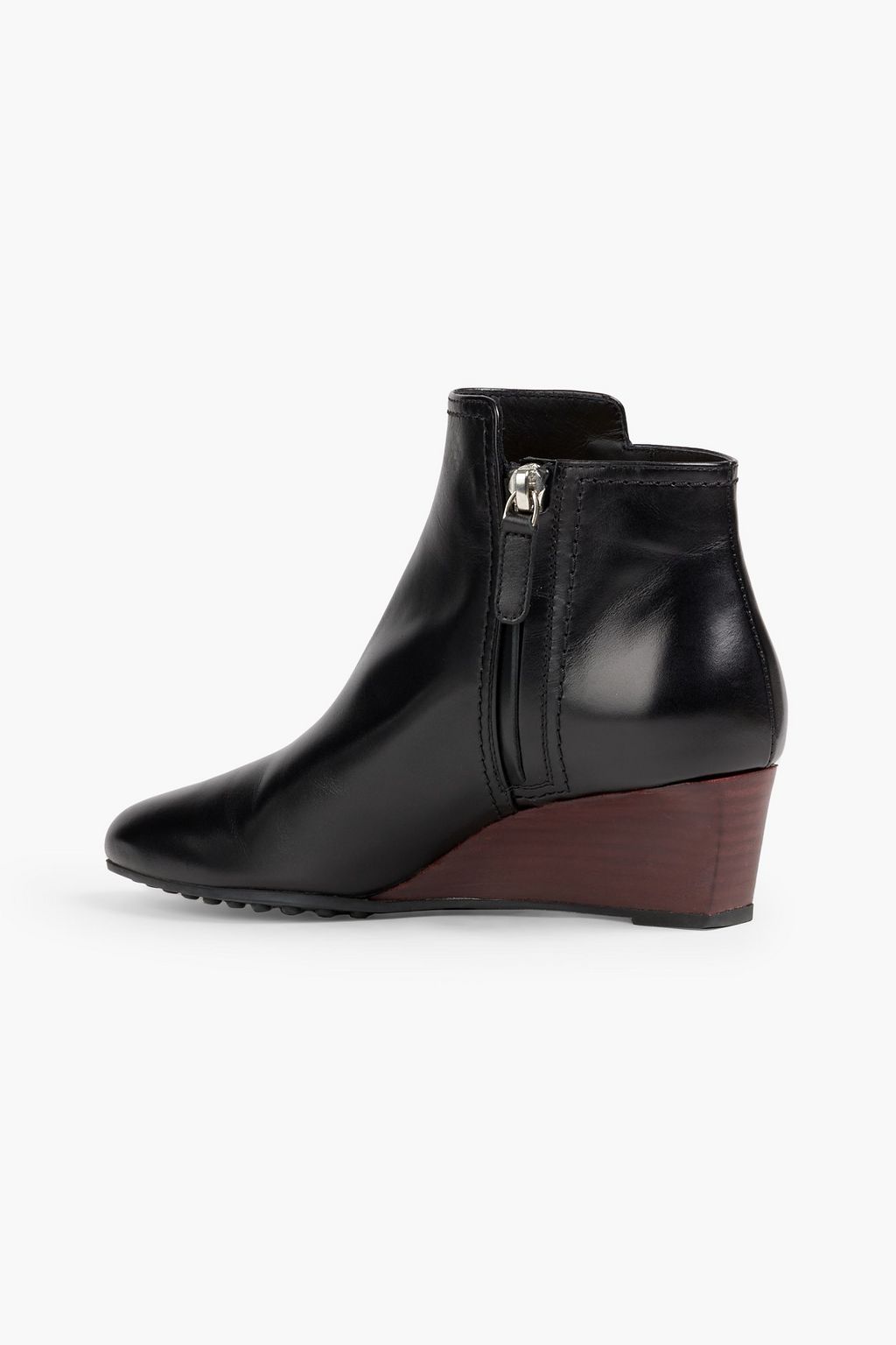 TOD'S Leather wedge ankle boots