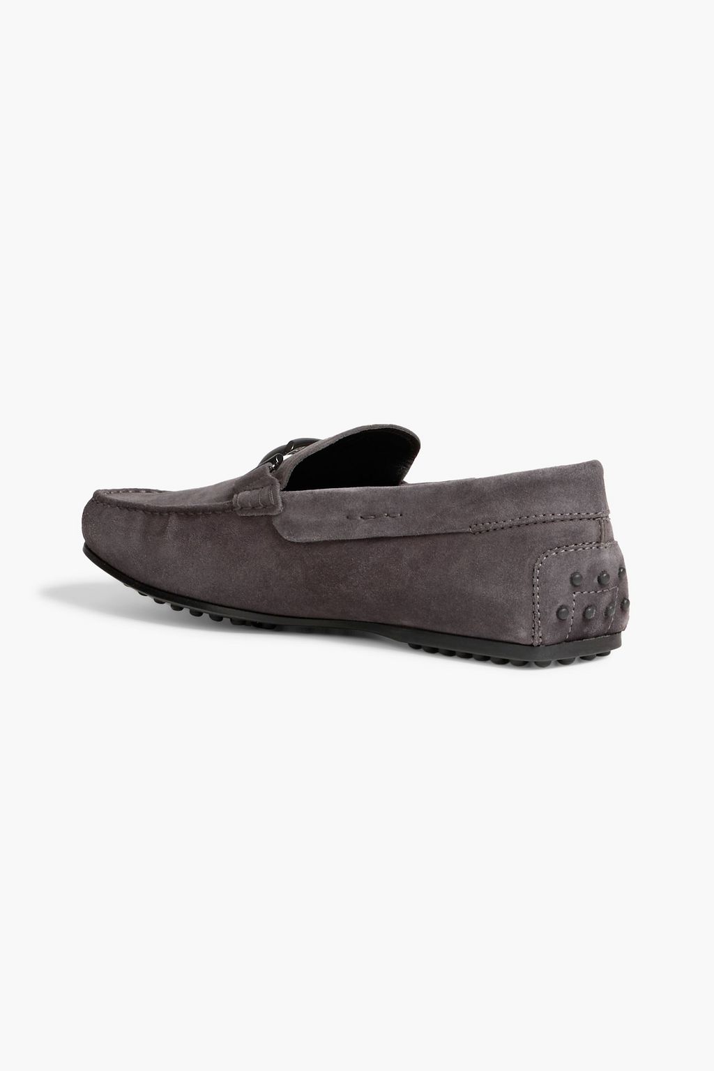 TOD'S Double T embellished suede driving shoes