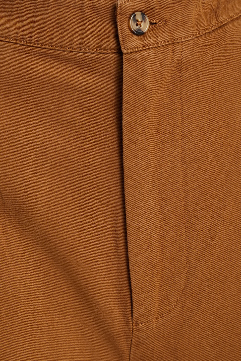 Shop Solid & Striped Cotton-twill Wide Leg Pants In Light Brown