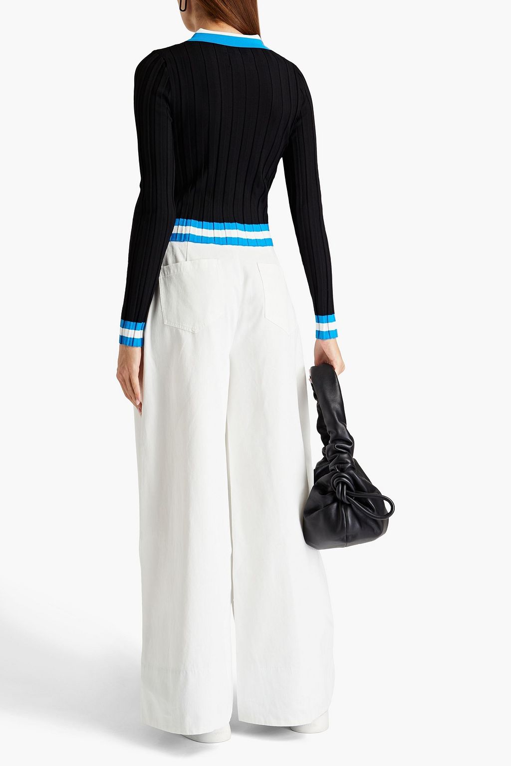 SOLID & STRIPED Cotton-twill wide leg pants