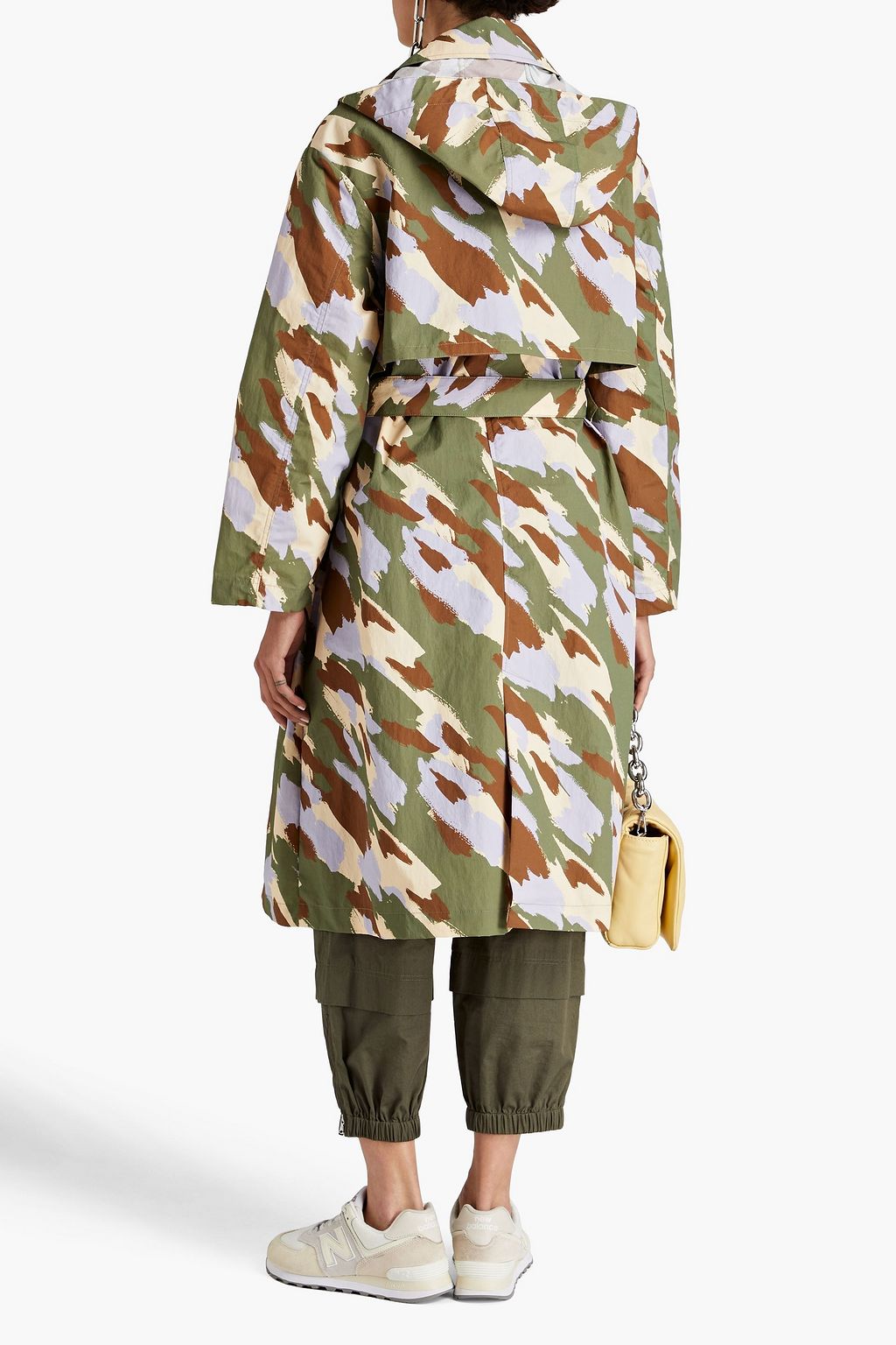 JAKKE. Shirly checked shell hooded trench coat