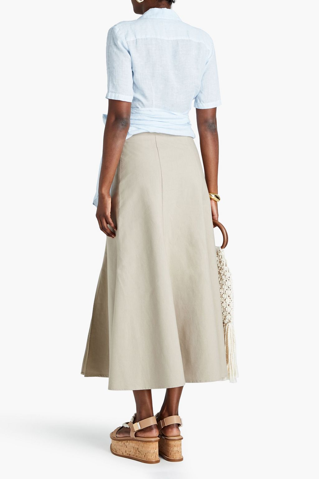 120 LINO Linen wrap top THE