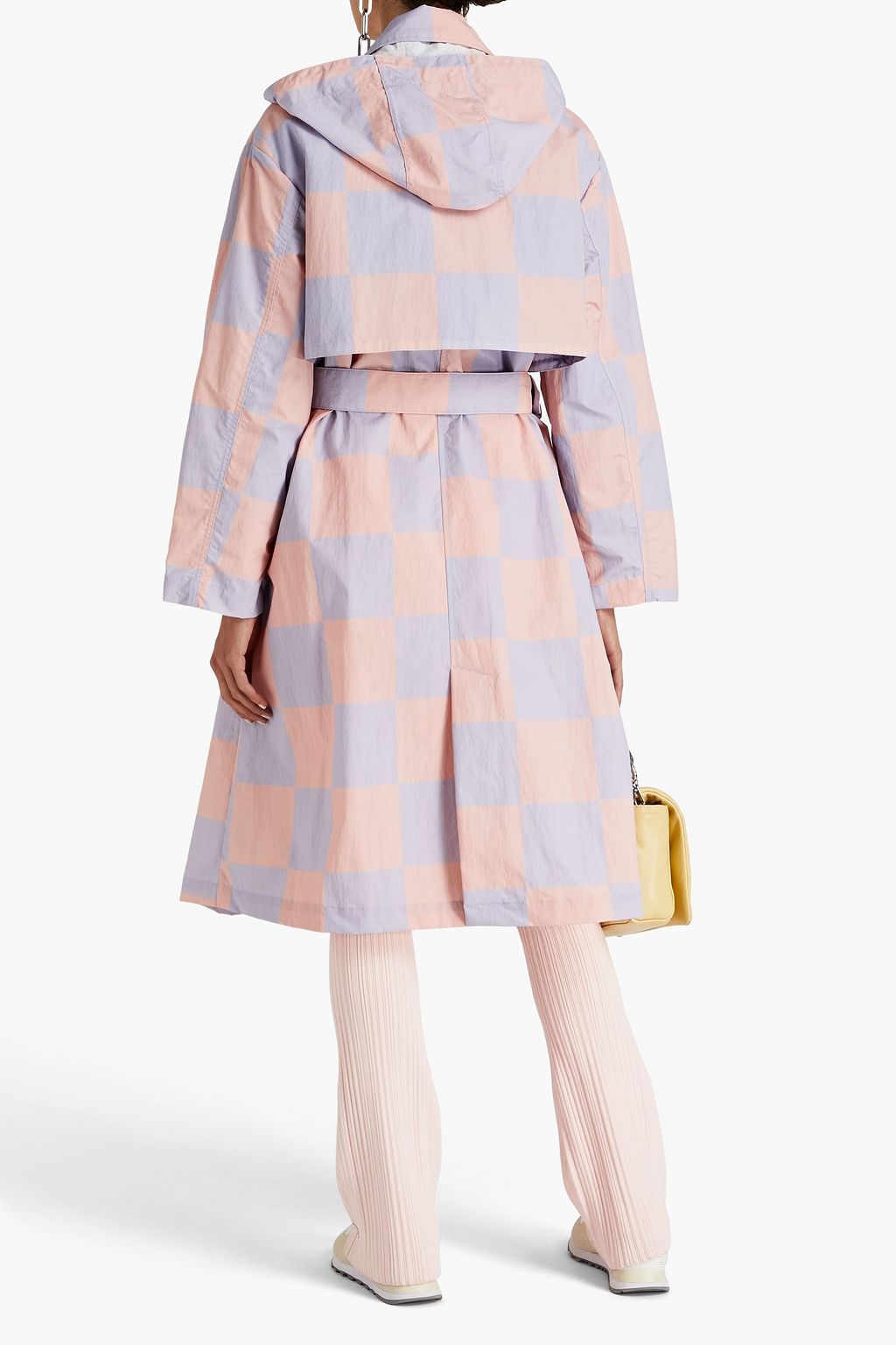 JAKKE Shirly checked shell hooded trench coat