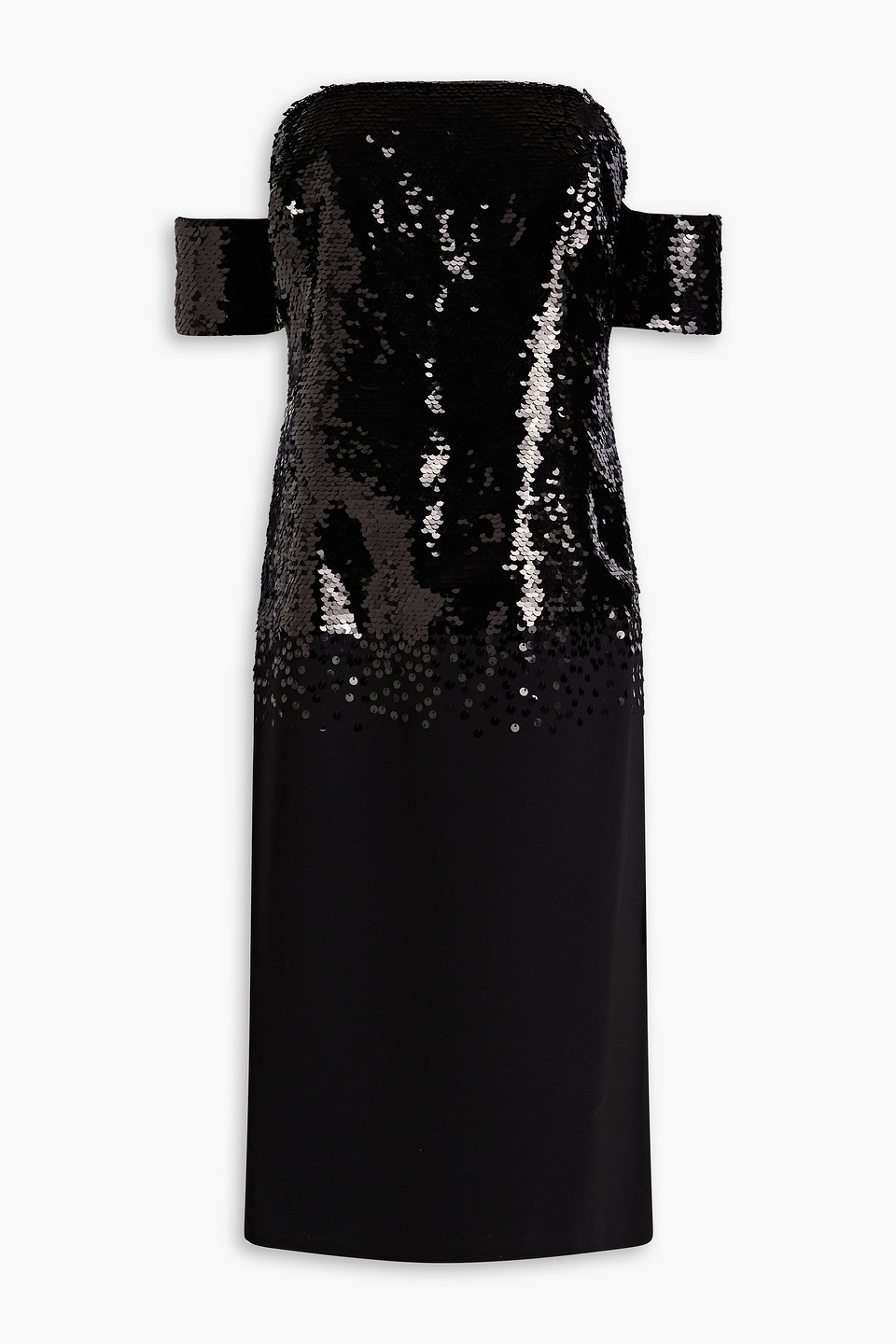 Sachin & Babi - Cold-shoulder sequined crepe dress - Black - US 16