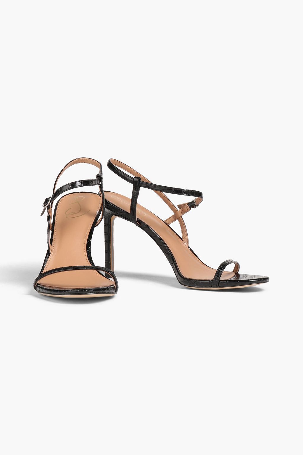 SAM EDELMAN Doran 크로커다일 이펙트 인조 가죽 샌들