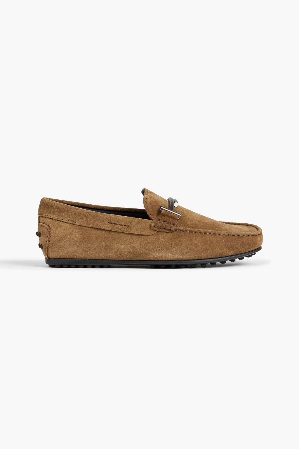 Double T suede driving shoes