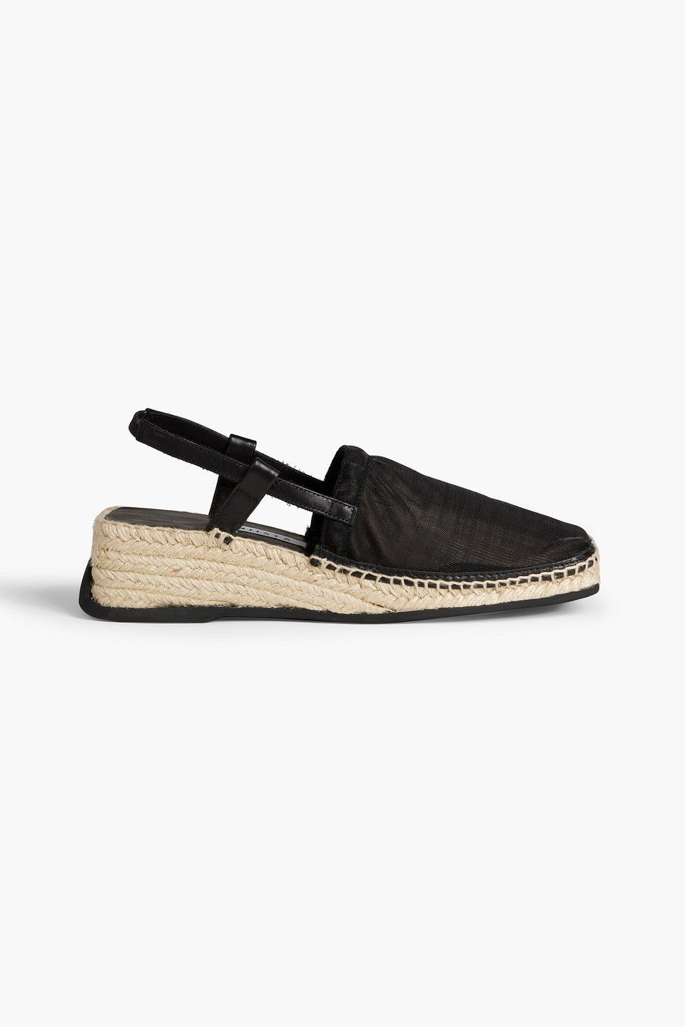 Miista Lawrence Mesh Slingback Espadrilles In Black