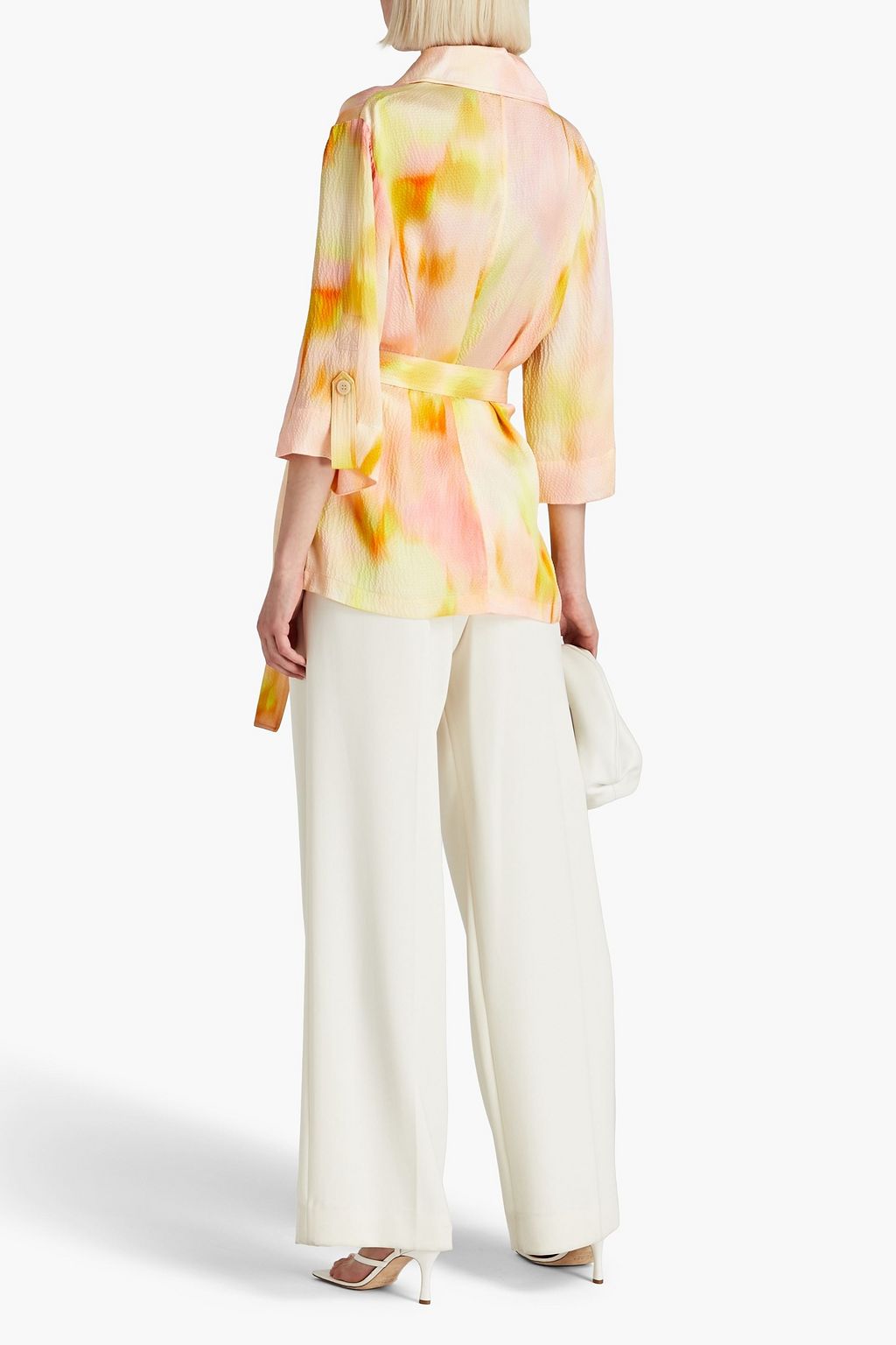 RODEBJER Zelda printed silk-cloqué shirt