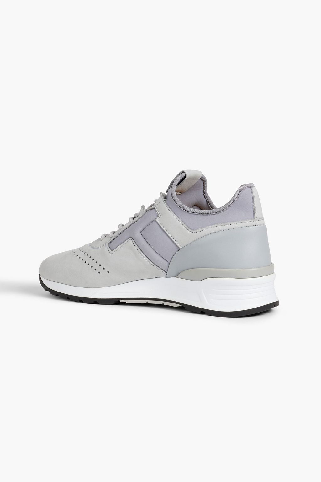 TOD'S Perforated neoprene and nubuck sneakers