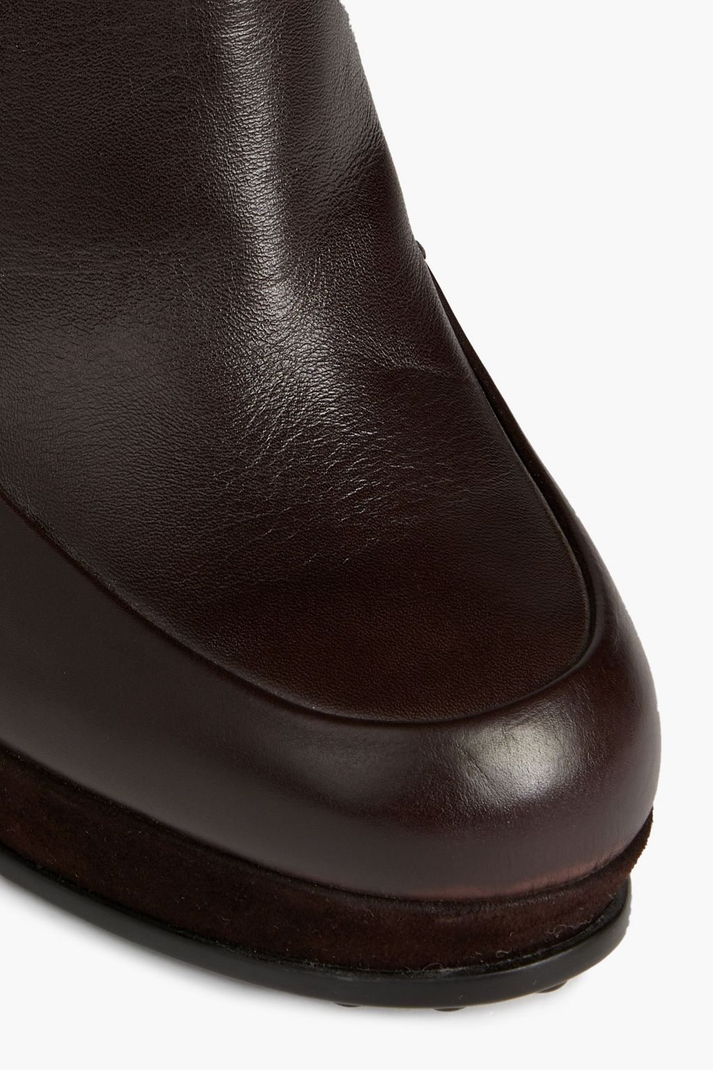 TOD'S Leather platform ankle boots