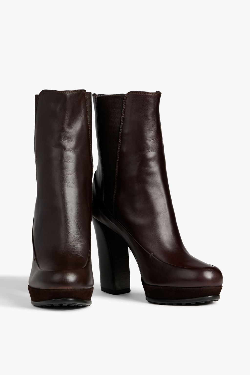 TOD'S Leather platform ankle boots