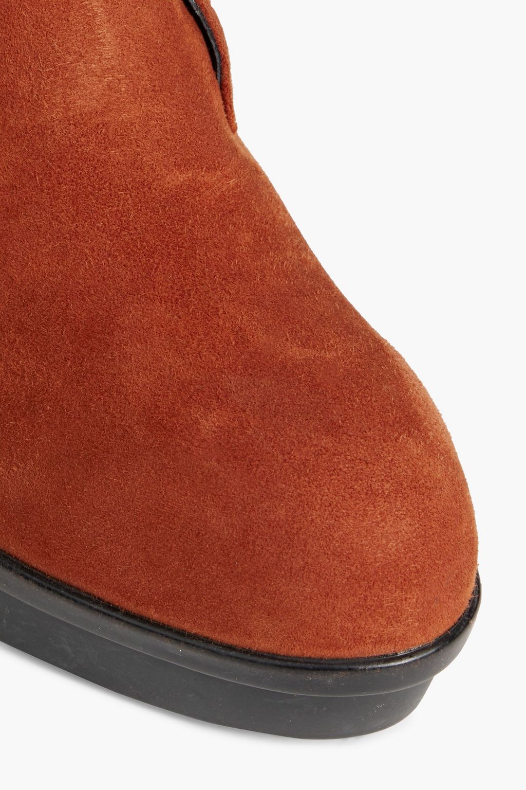TOD'S Lace-up suede platform ankle boots
