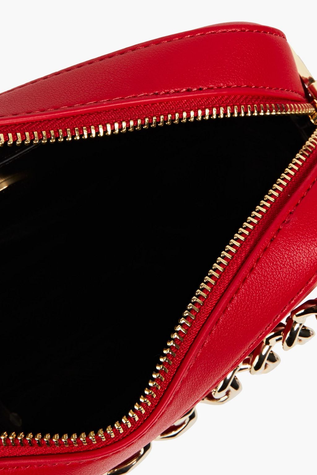 LOVE MOSCHINO Chain-embellished faux leather shoulder bag