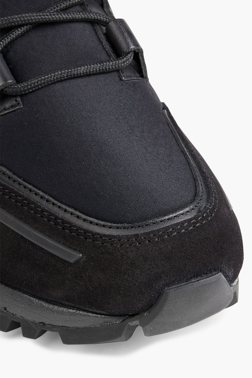 TOD'S Nubuck, neoprene and leather sneakers