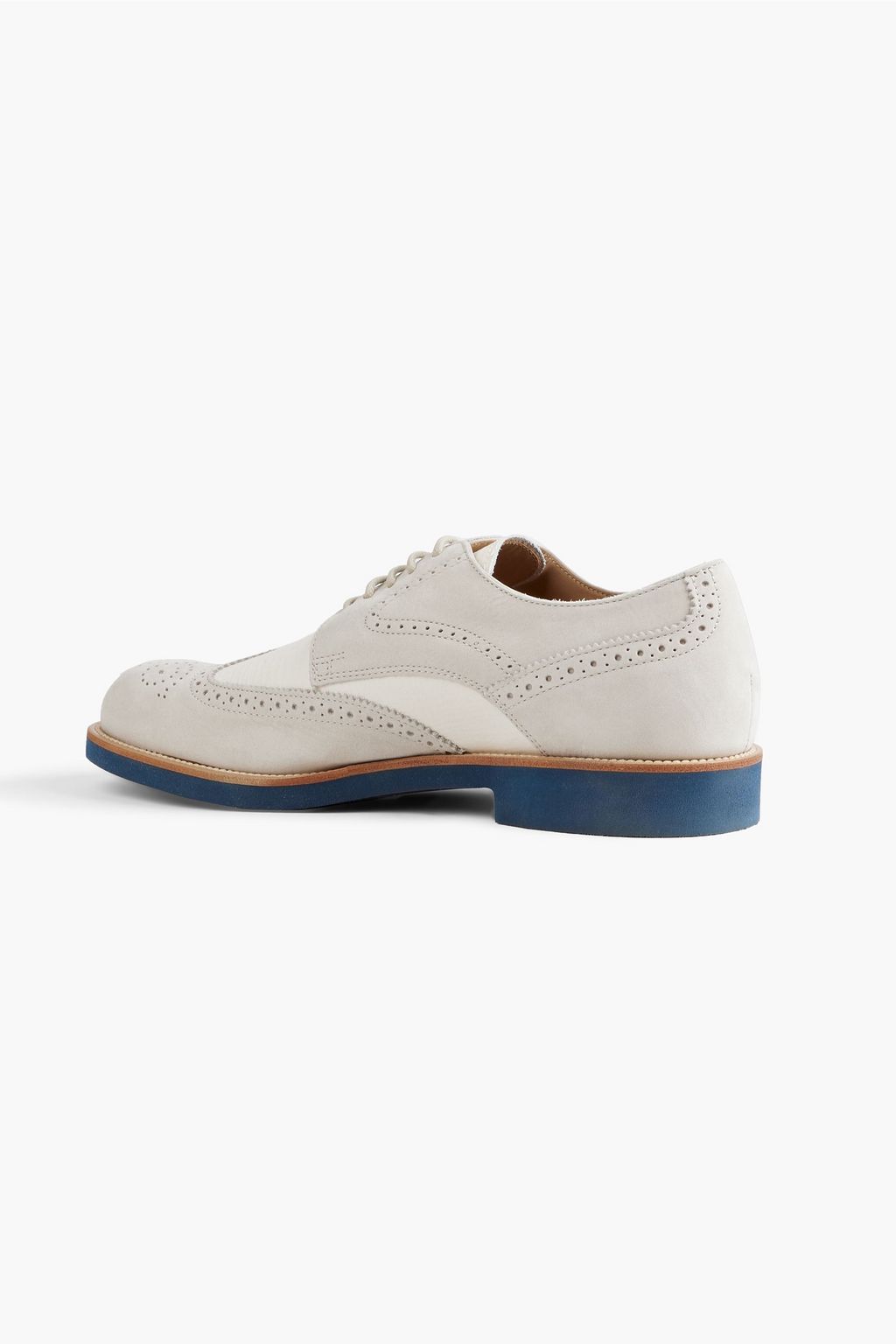 TOD'S Perforated two-tone nubuck Oxford brogues