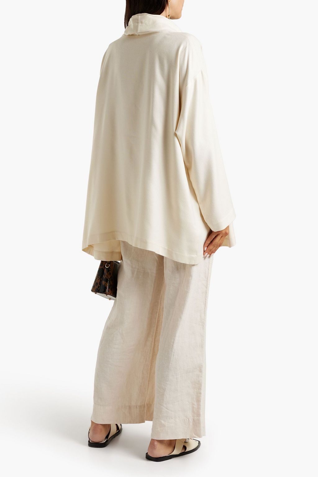 ESKANDAR Silk and cashmere-blend turtleneck top
