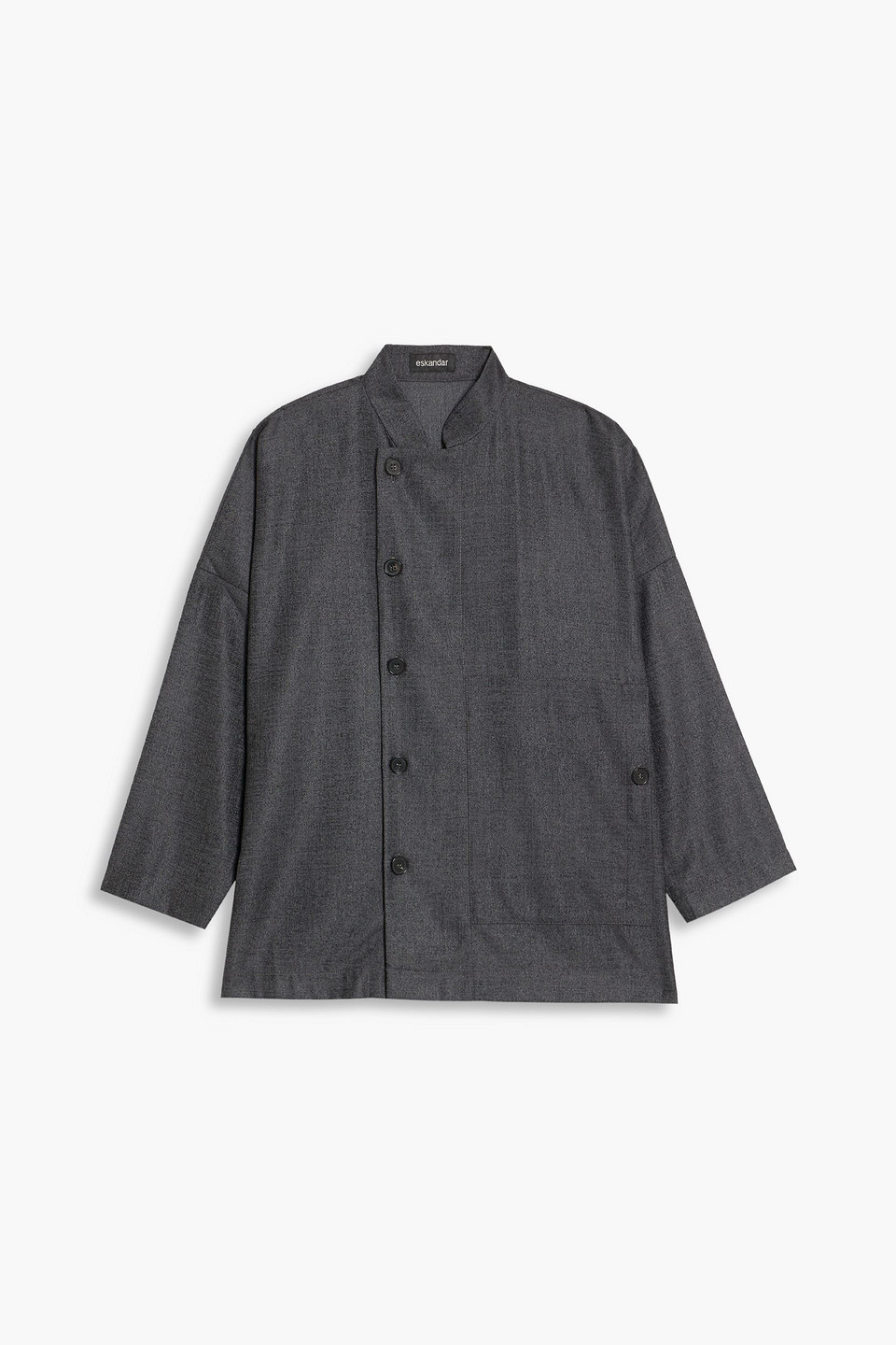 Eskandar Wool and silk-blend jacquard jacket