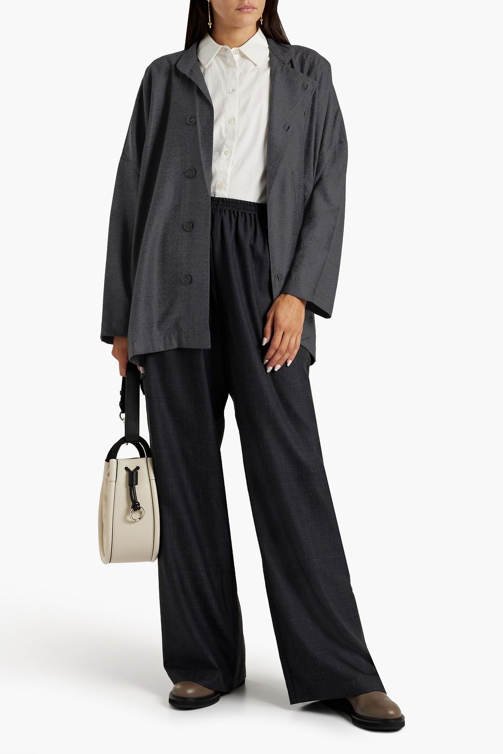 ESKANDAR Wool and silk-blend jacquard jacket