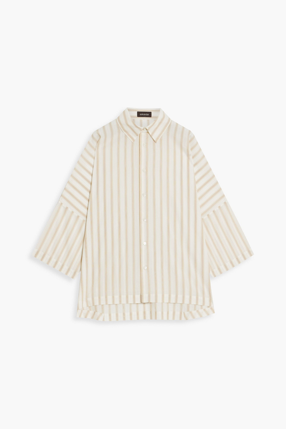 Eskandar Striped Cotton-voile Shirt In Multi