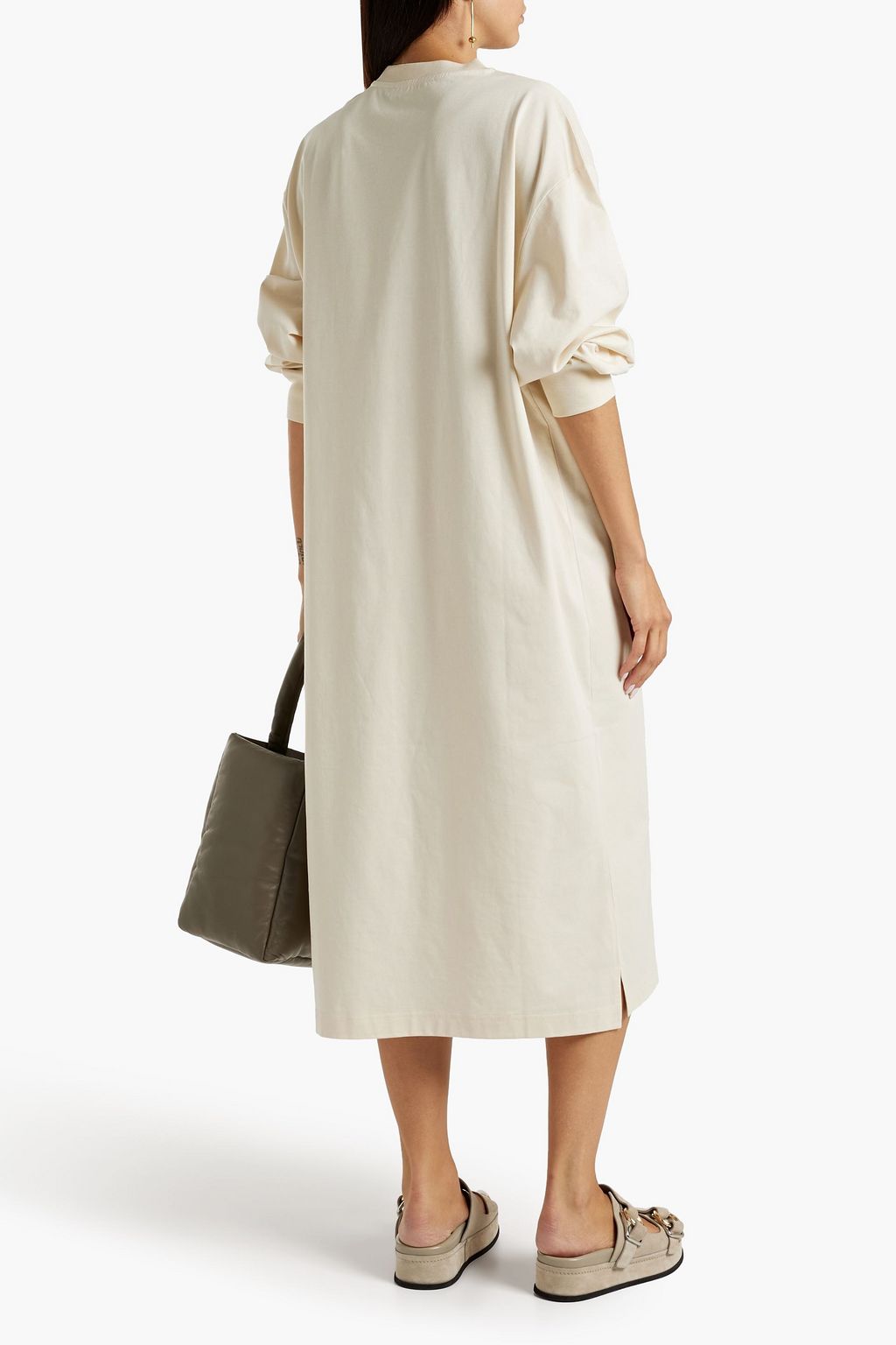 SAMSØE Φ SAMSØE Chrome cotton-jersey midi dress