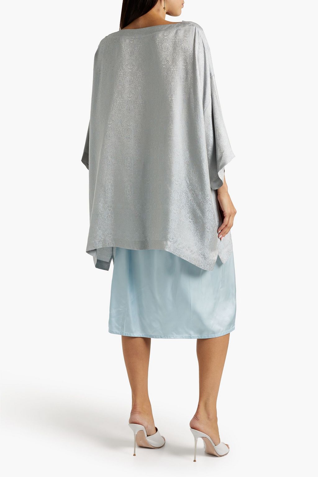 ESKANDAR Satin-jacquard top