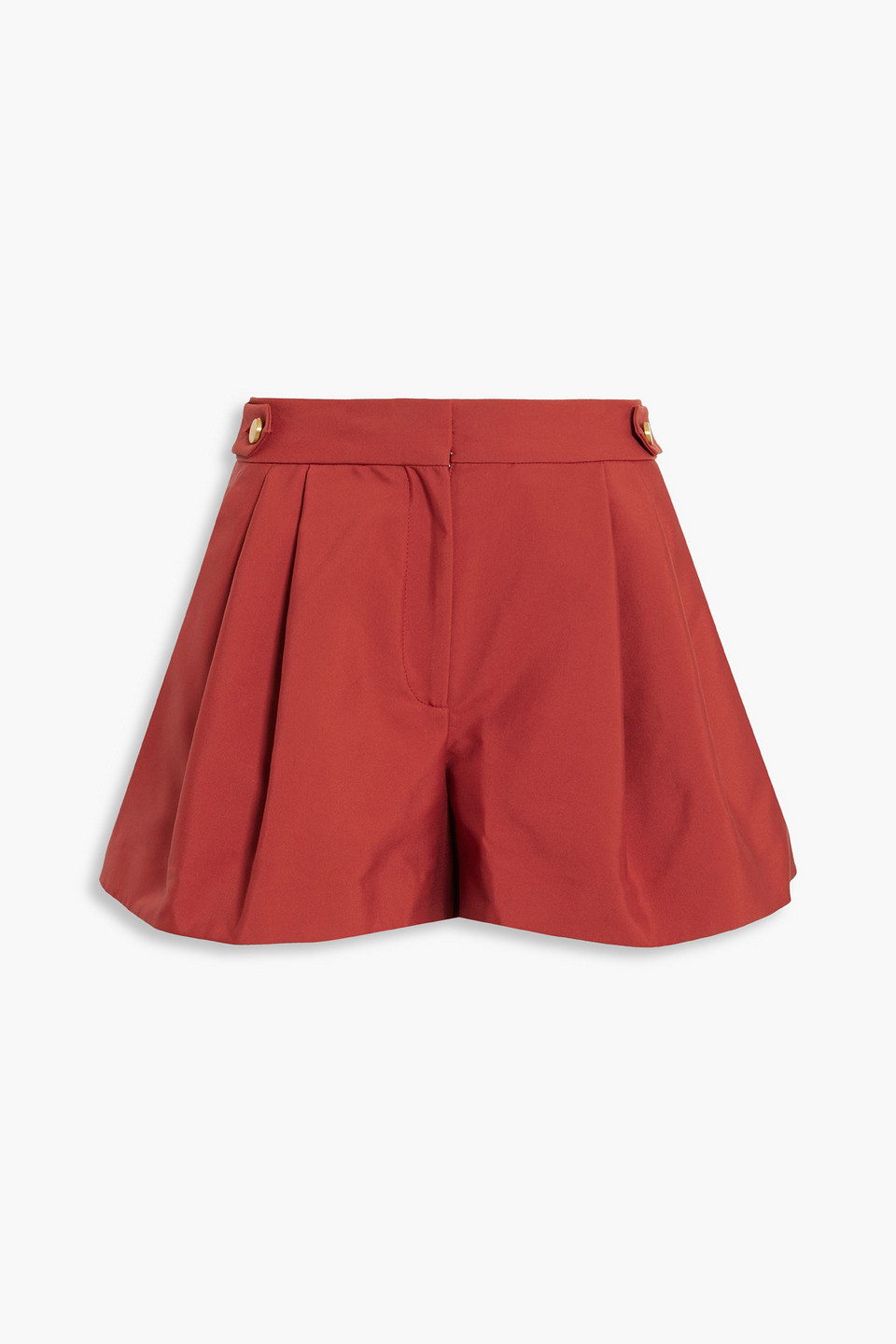 Pleated crepe shorts