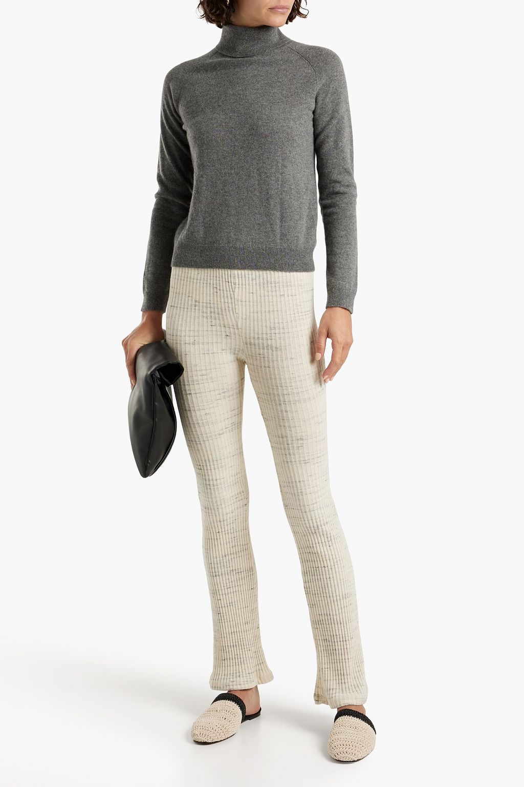 MAJESTIC FILATURES Mélange cashmere turtleneck sweater