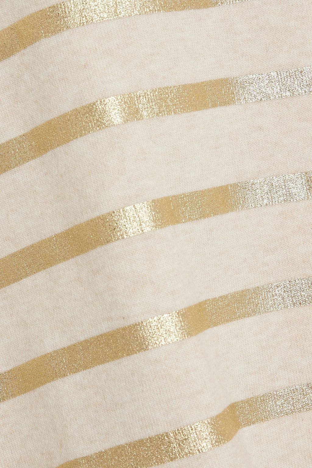 MAJESTIC FILATURES Metallic striped cotton-blend top