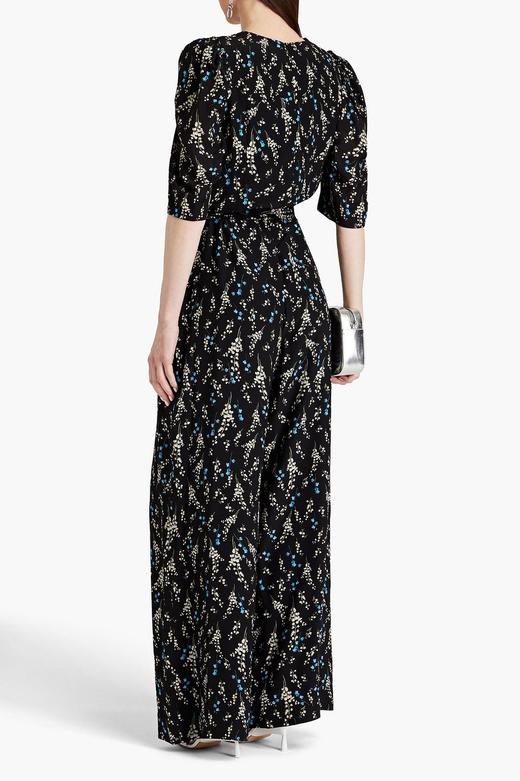 ERDEM Iberis embellished floral-print silk crepe de chine jumpsuit ...