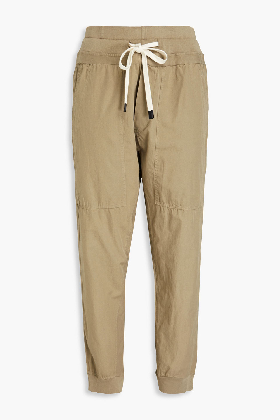 Bassike Cotton-poplin Tapered Trousers In Neutral