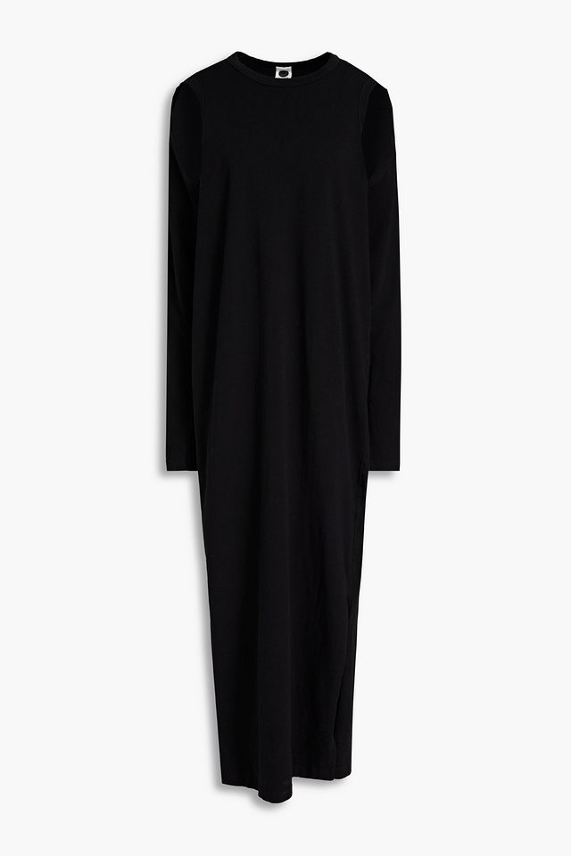 Cutout organic cotton-jersey maxi dress