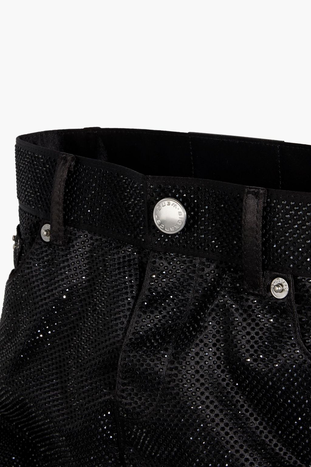 ALEXANDER WANG Crystal-embellished satin shoulder bag