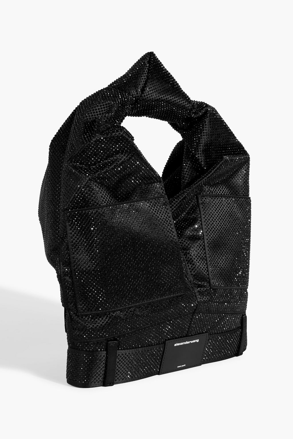 ALEXANDER WANG Crystal-embellished satin shoulder bag