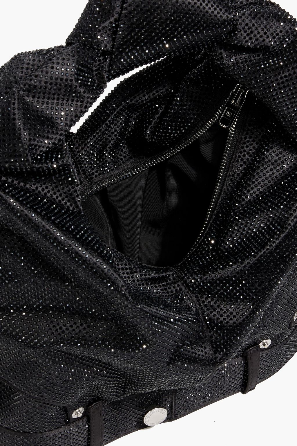 ALEXANDER WANG Crystal-embellished satin shoulder bag