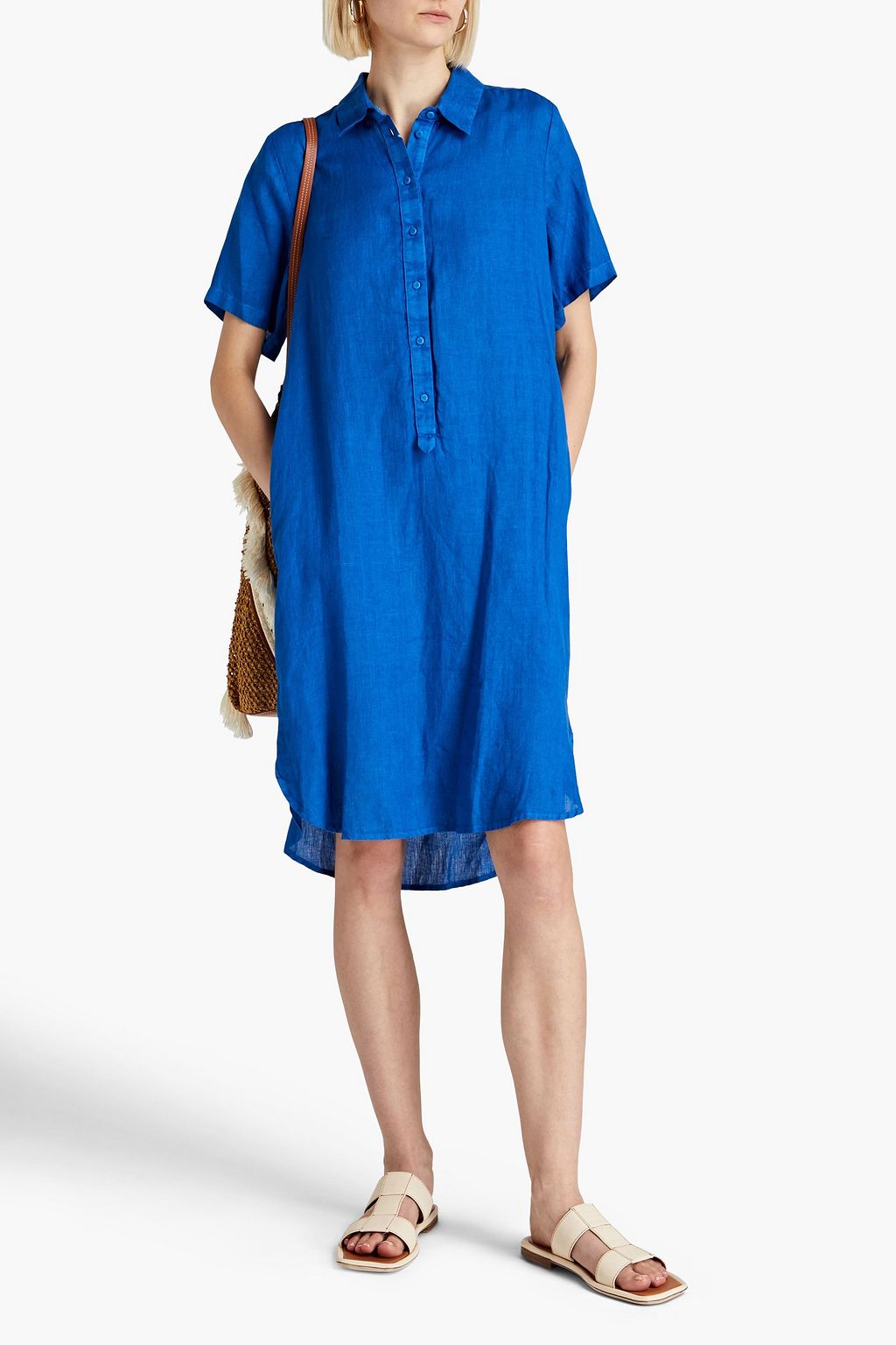 120 LINO Linen shirt dress THE