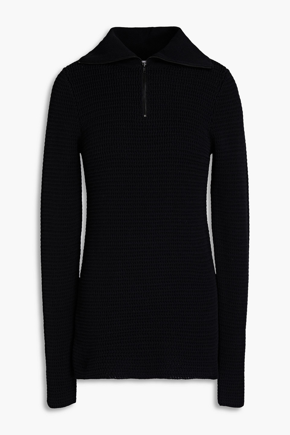 Bassike Ribbed Cotton Turtleneck Jumper In Black