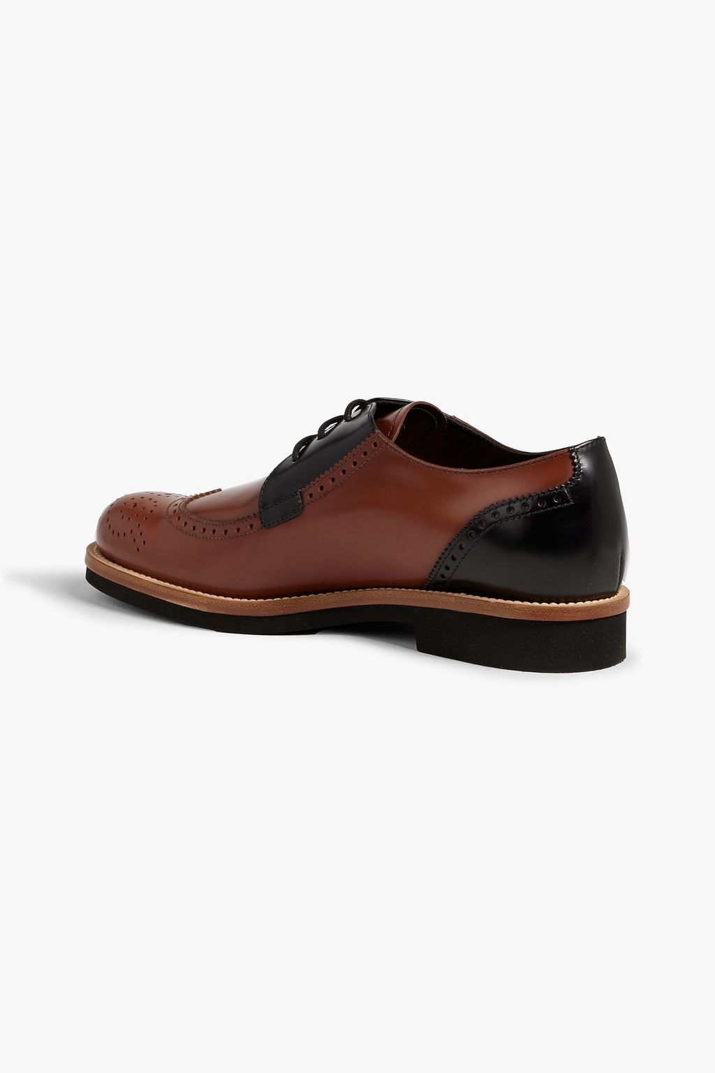 TOD'S Perforated two-tone leather Oxford brogues