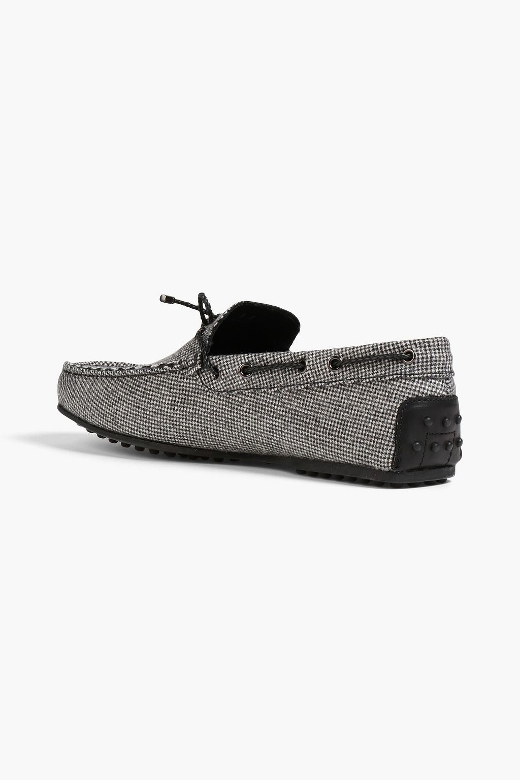 TOD'S Heaven Laccetto houndstooth tweed driving shoes